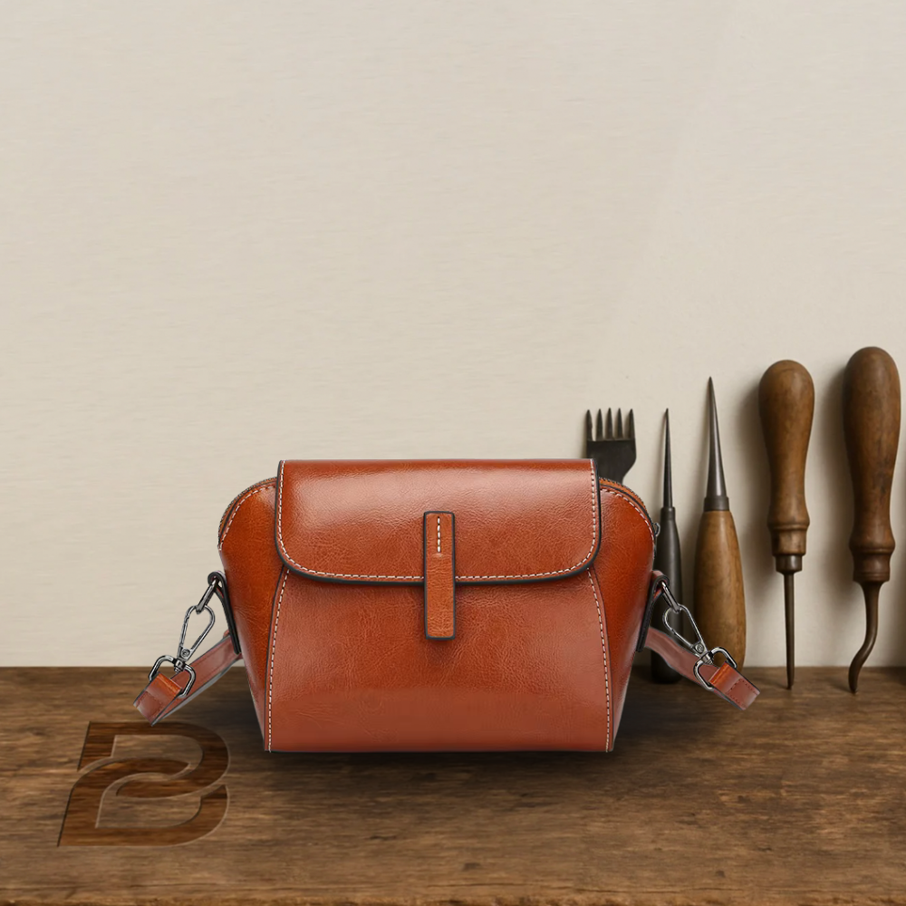 BERK | Shoulder bag made from genuine leather in vintage style