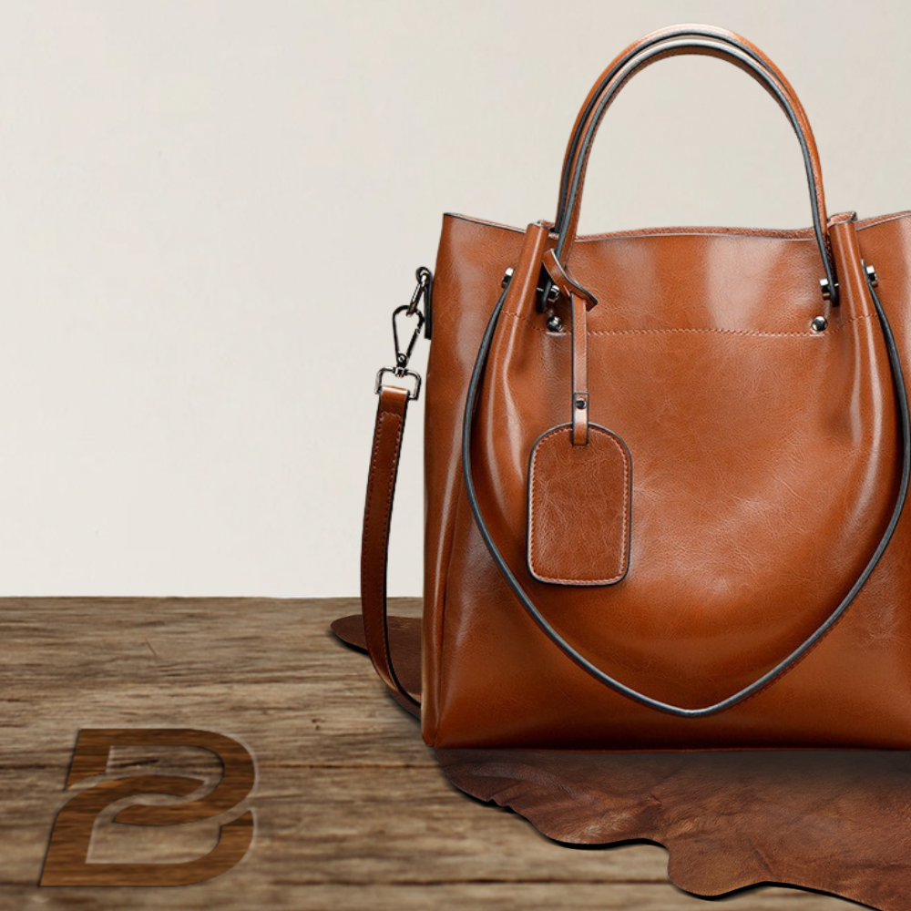 BERK | Premium Leather Large Tote Bag with Shoulder Strap