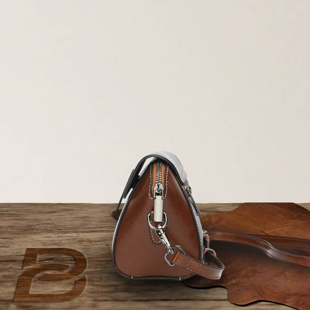 BERK | Shoulder bag made from genuine leather in vintage style