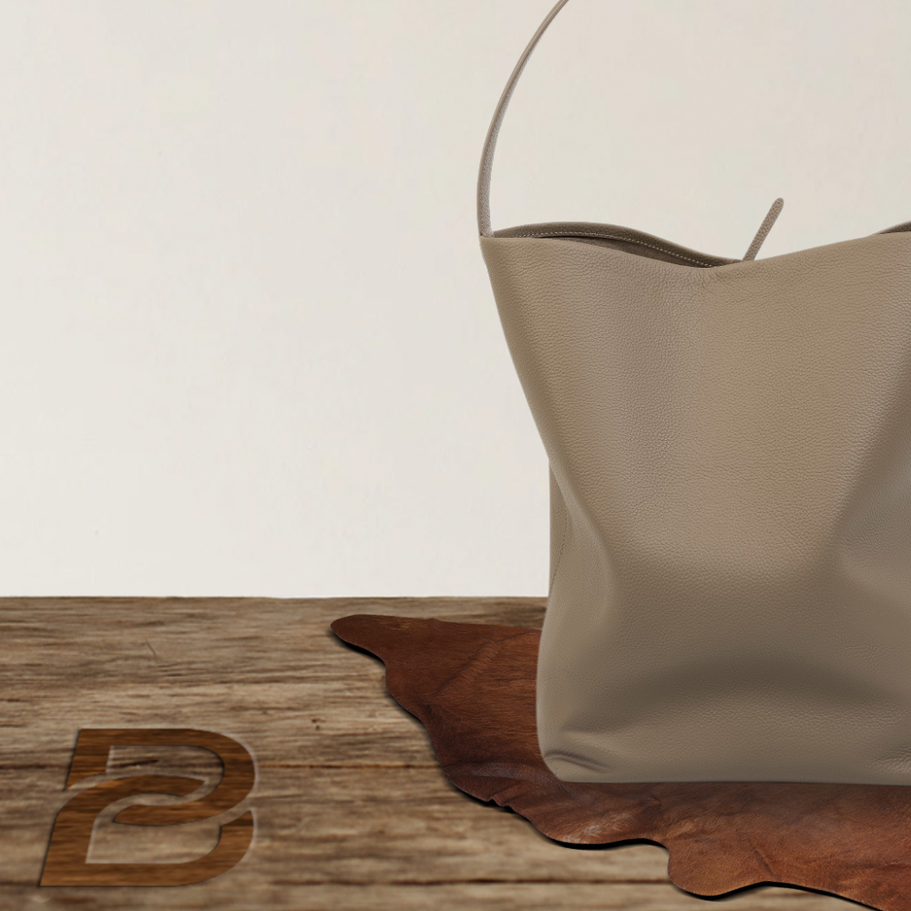 BERK | Leather bucket bag in lazy style