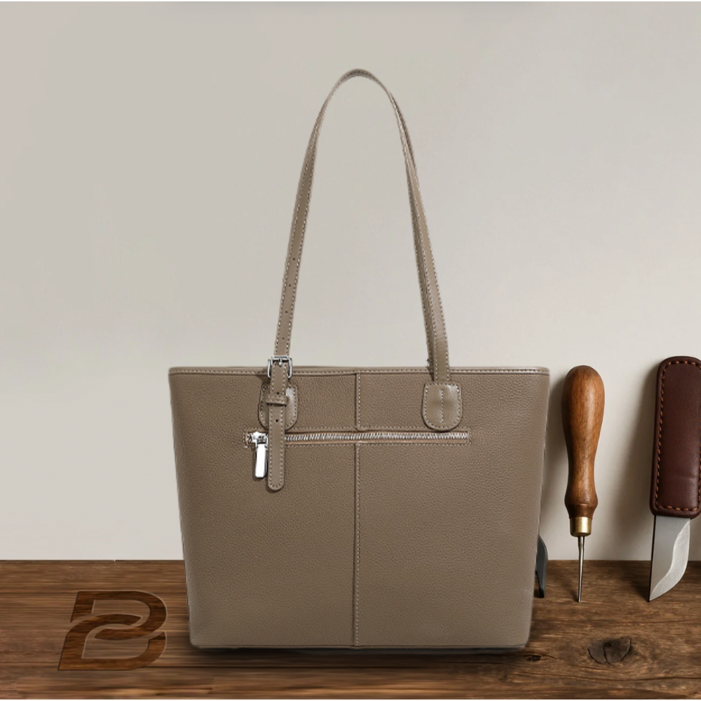 BERK | Tote bag in soft, grained leather with large capacity