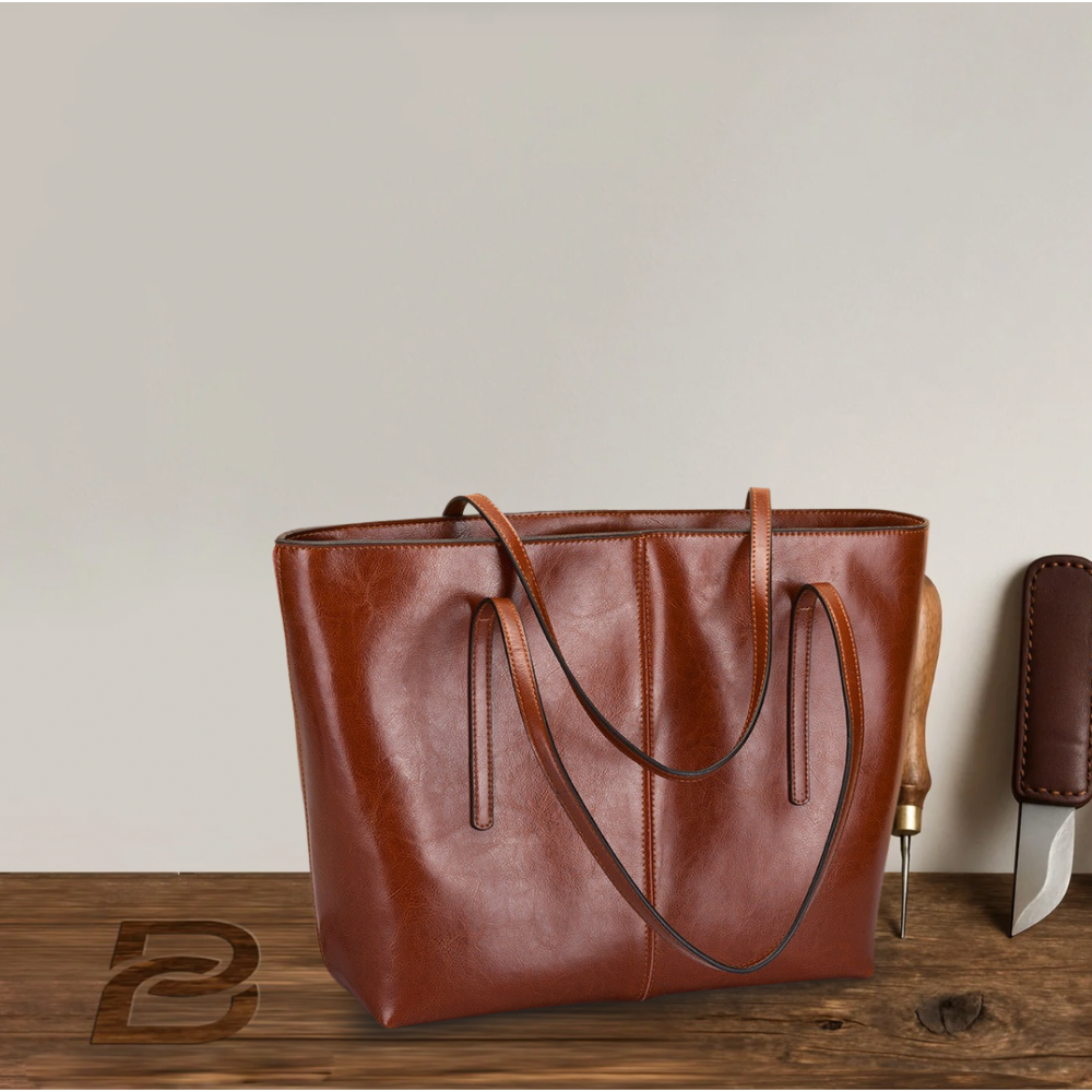 BERK | Shopper bag in classic smooth leather
