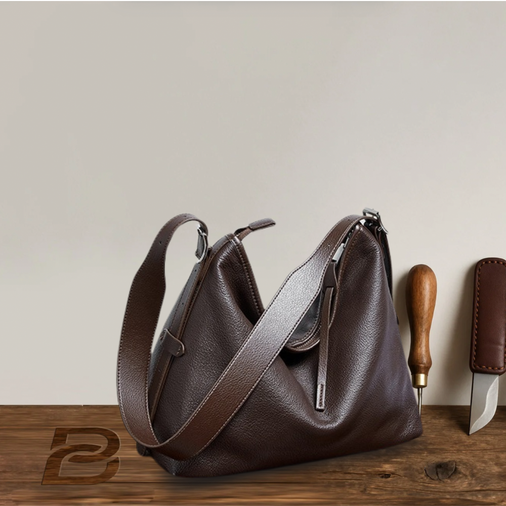 BERK | Genuine Leather Lazy Tote Shoulder Bag