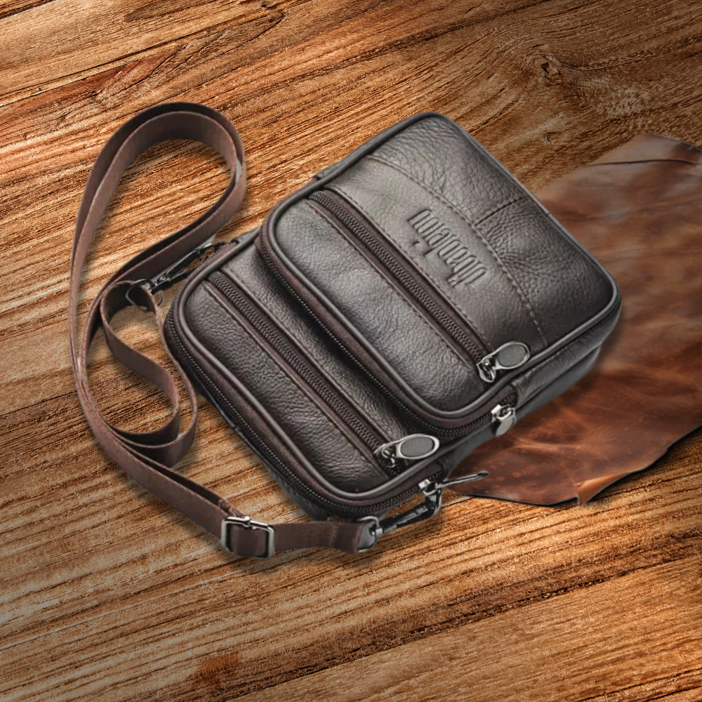 BERK | Compact leather crossbody bag