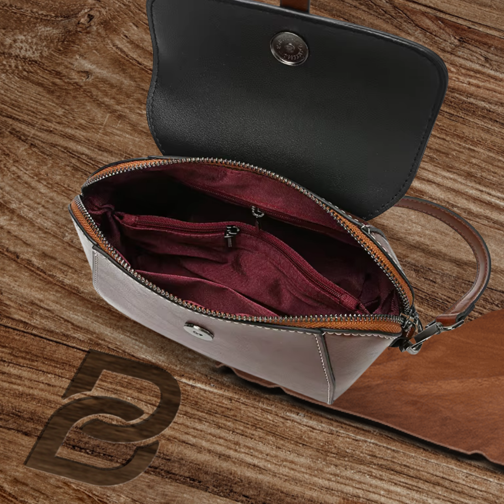 BERK | Shoulder bag made from genuine leather in vintage style