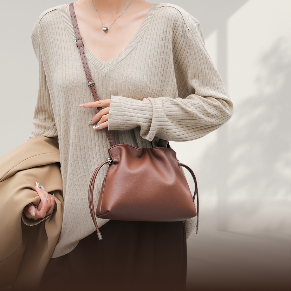 BERK | Drawstring Bucket leather bag