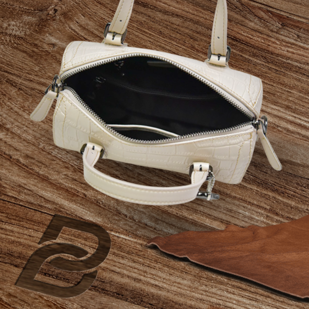 BERK | Cowhide handbag with crocodile pattern