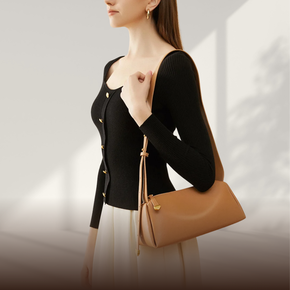 BERK | Baguette shoulder bag made from genuine leather