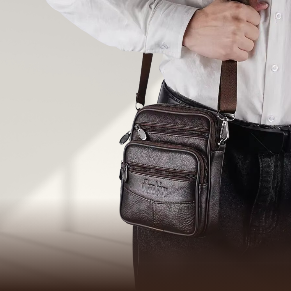 BERK | Compact leather crossbody bag