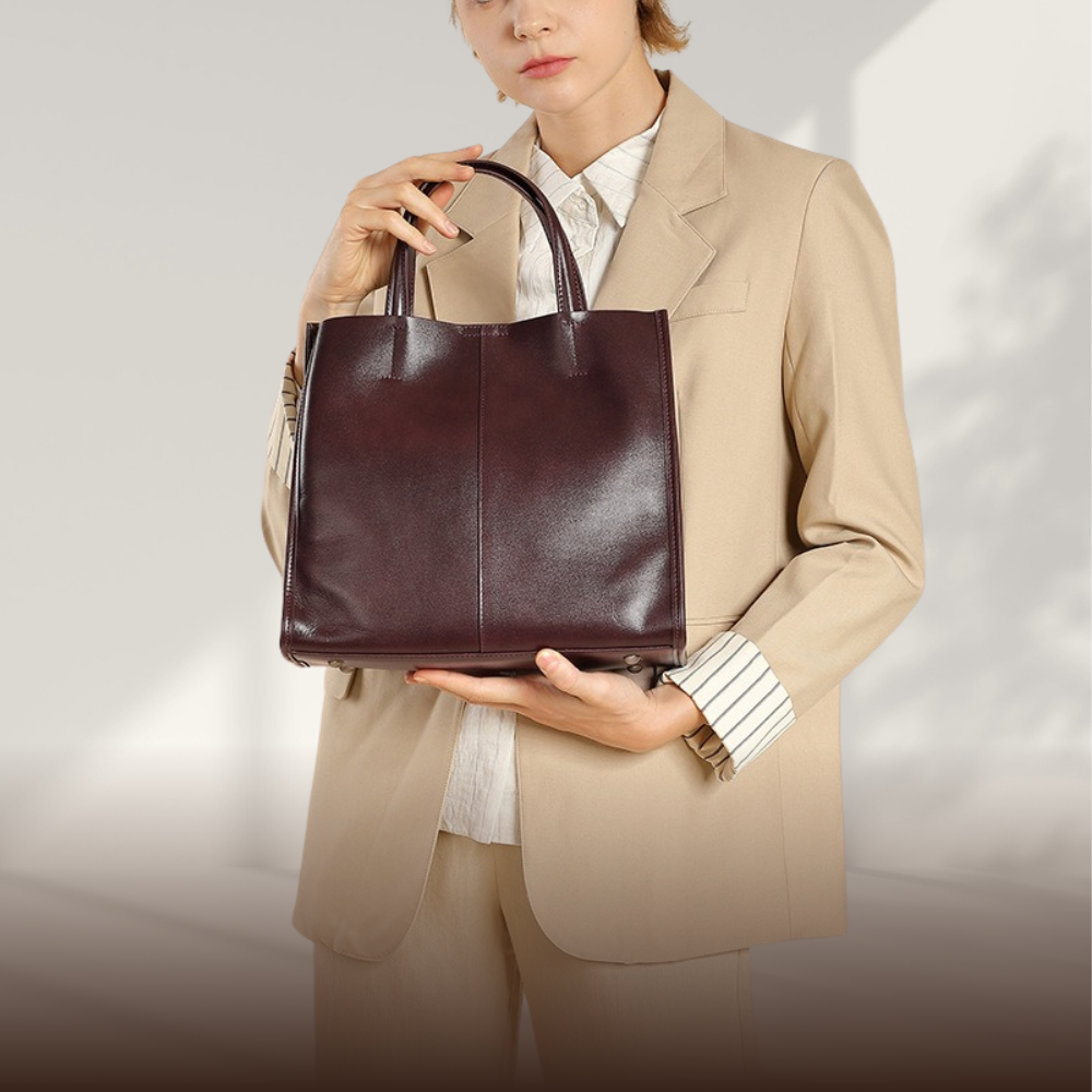 BERK | Classic leather bag with top handle