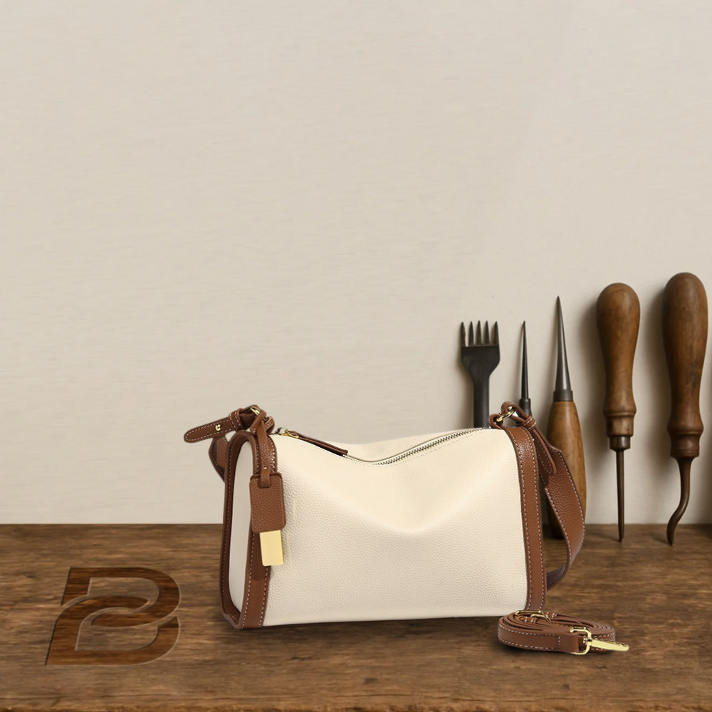 BERK | High-quality two-colour bag made from genuine leather