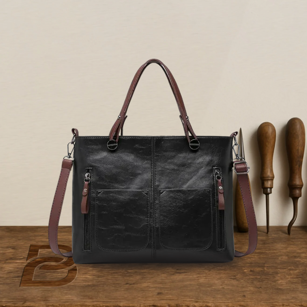 BERK | Vintage Multi-Pocket Leather Shoulder bag