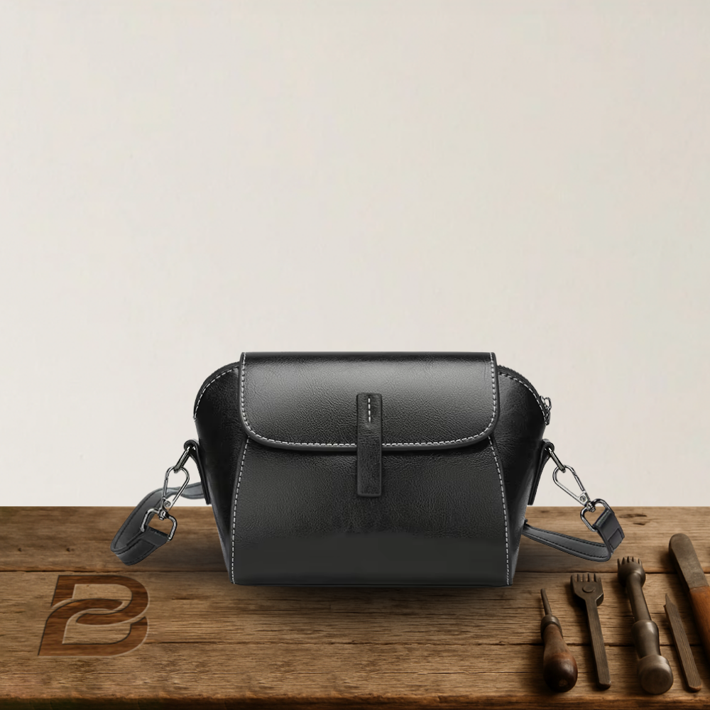 BERK | Shoulder bag made from genuine leather in vintage style
