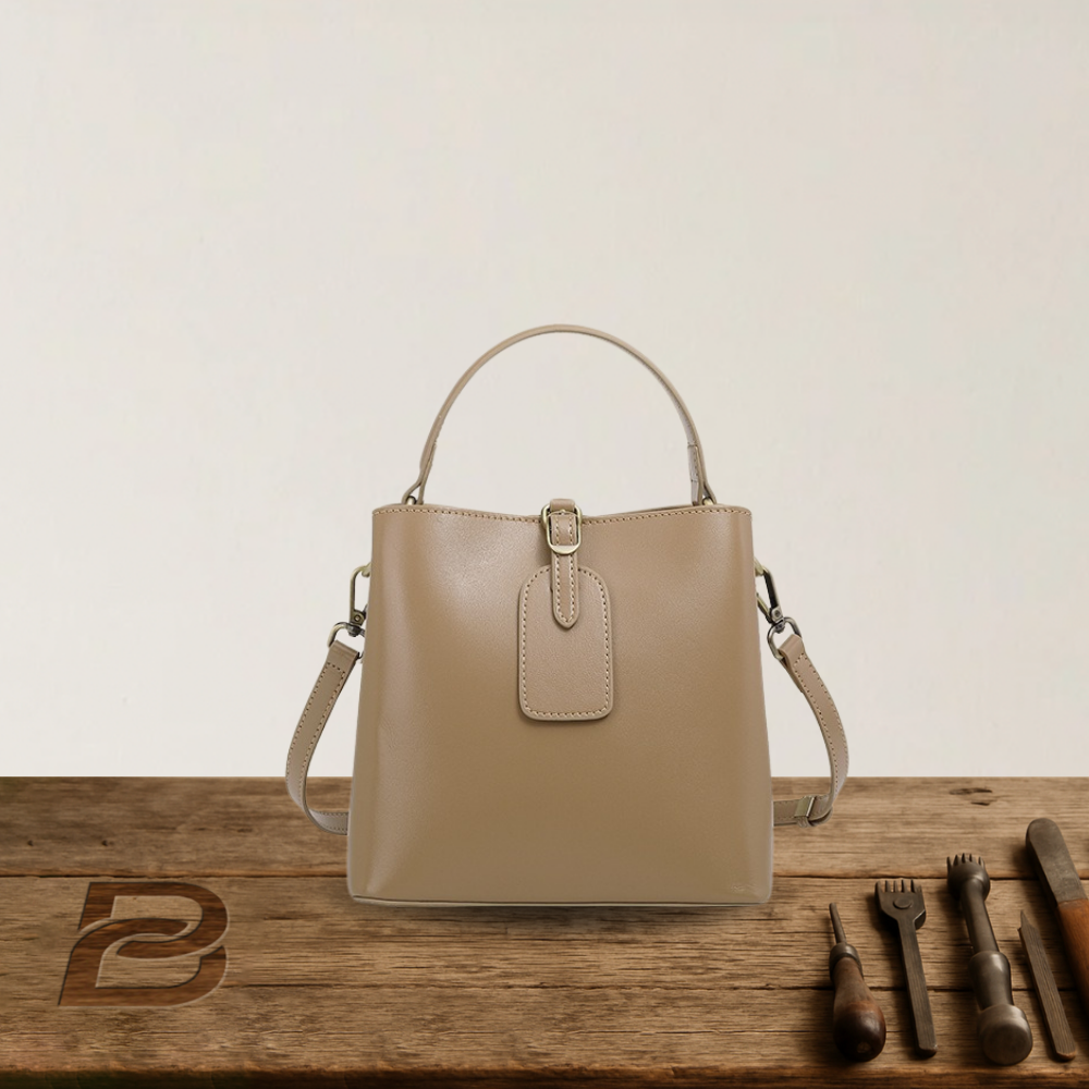 BERK | Mini leather bag with structured top handle