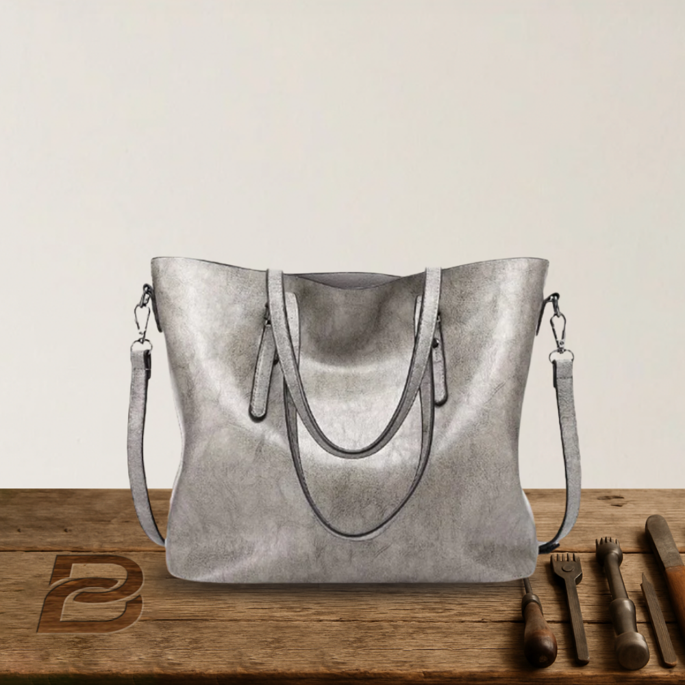 BERK | Vintage Glossy Leather Tote Bag