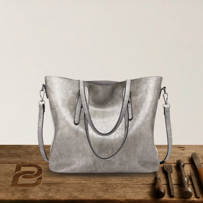 BERK | Vintage Glossy Leather Tote Bag