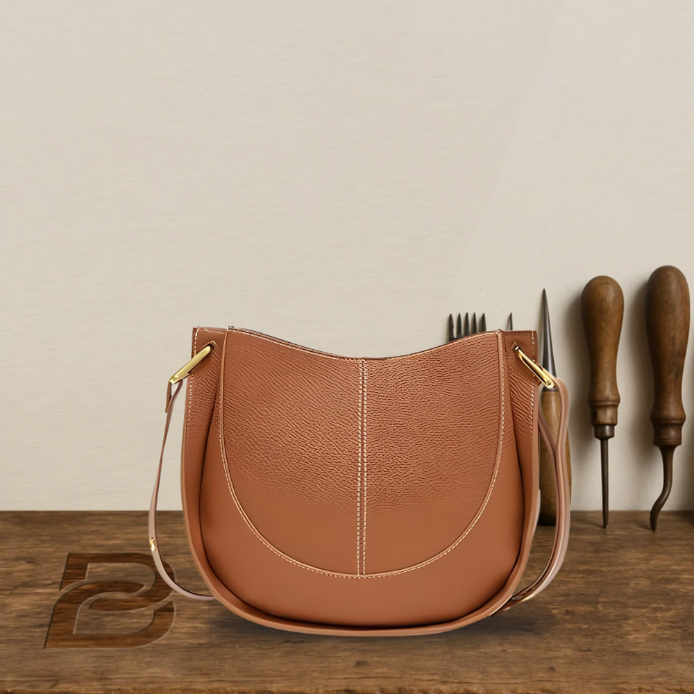 BERK | Crossbody in soft, patterned leather