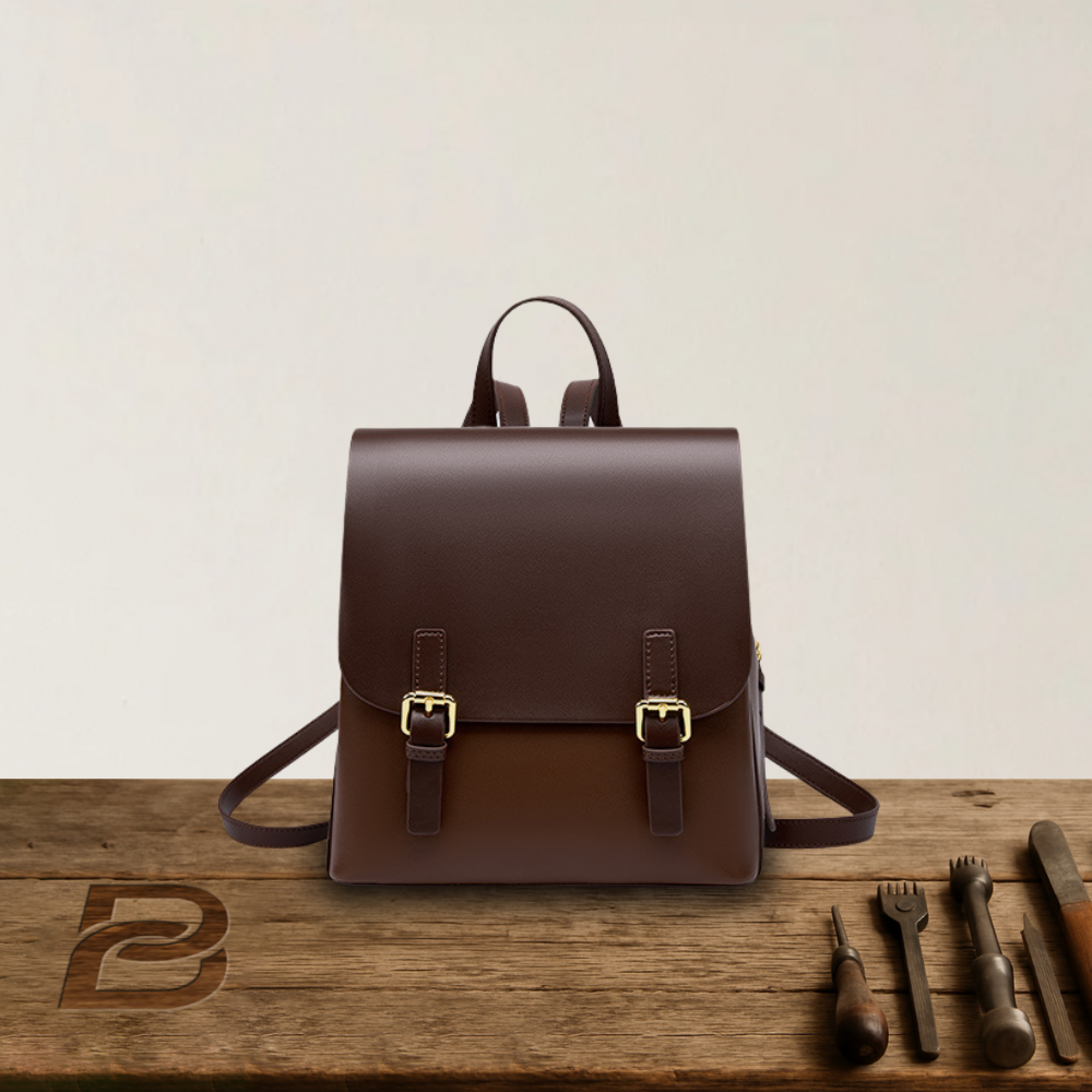 BERK | Two-toned Retro leather backpack