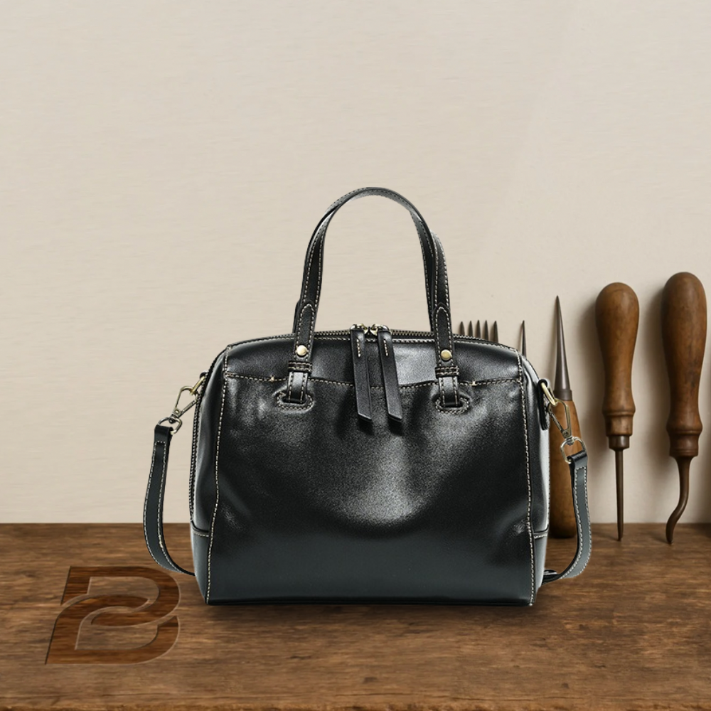 BERK | Structured Leather Satchel Handbag with Detachable Strap