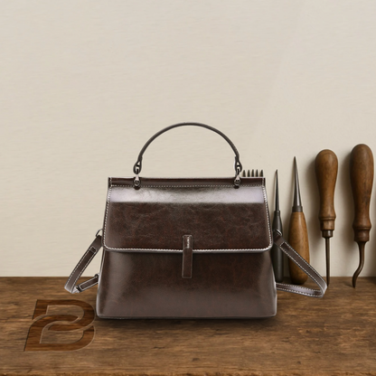 BERK | Elegant satchel made from smooth leather