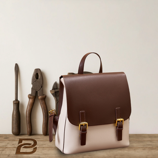 BERK | Two-toned Retro leather backpack