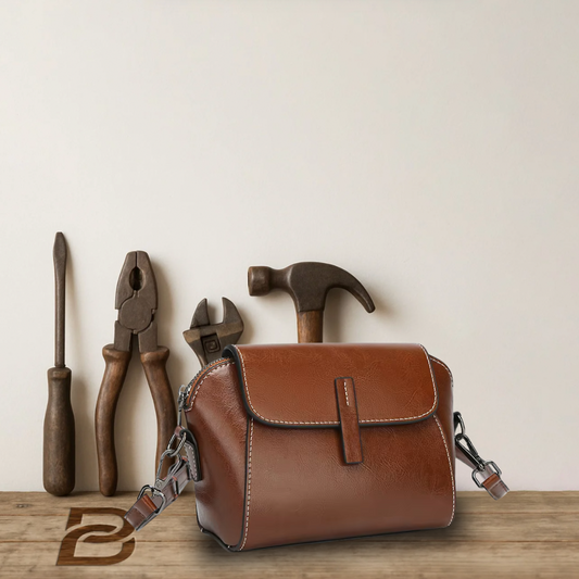 BERK | Shoulder bag made from genuine leather in vintage style
