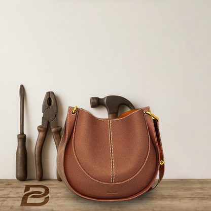 BERK | Crossbody in soft, patterned leather