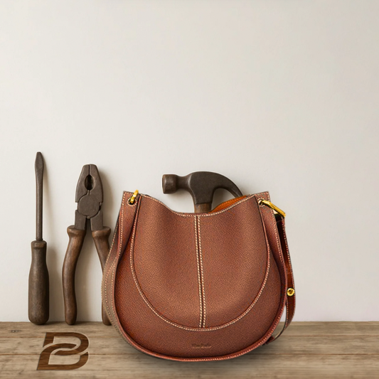 BERK | Crossbody in soft, patterned leather
