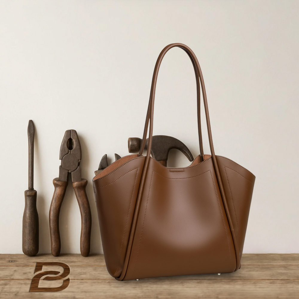 BERK | Sleek vintage Leather Tote bag