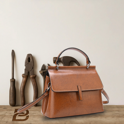 BERK | Elegant satchel made from smooth leather