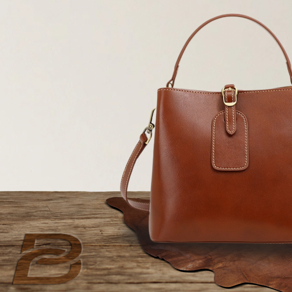 BERK | Mini leather bag with structured top handle