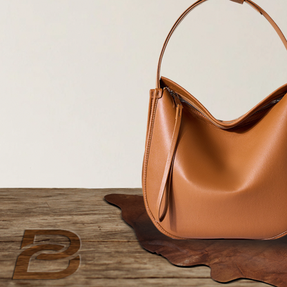 BERK | Classic Curve Leather Shoulder bag