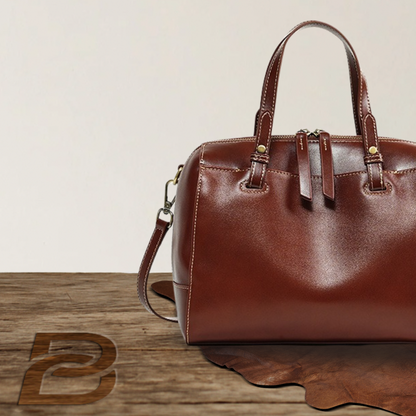 BERK | Structured Leather Satchel Handbag with Detachable Strap