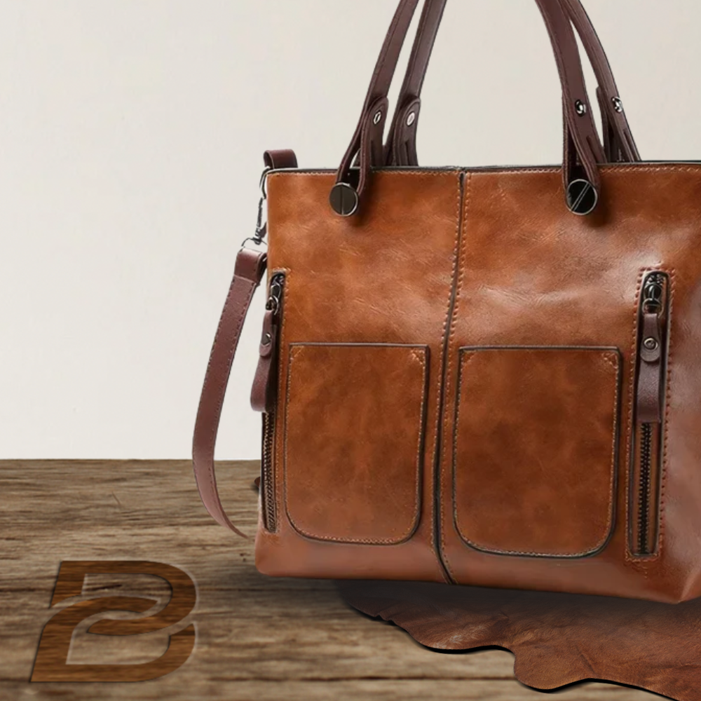 BERK | Vintage Multi-Pocket Leather Shoulder bag
