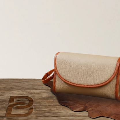 BERK | Chic compact leather baguette crossbody bag