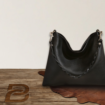 BERK | Banded leather carrier bag with loop