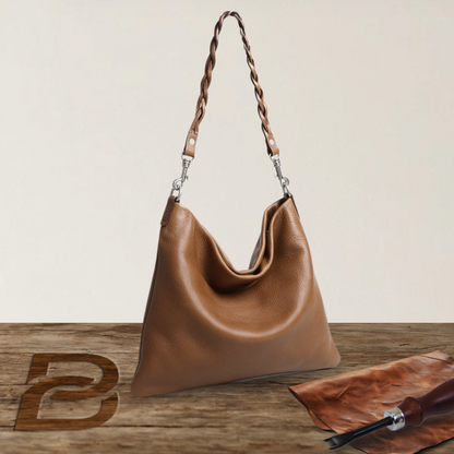 BERK | Banded leather carrier bag with loop