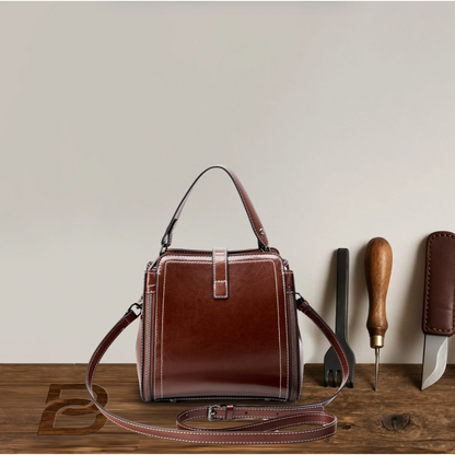 BERK | Retro handmade leather two-way bag