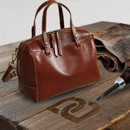 BERK | Structured Leather Satchel Handbag with Detachable Strap