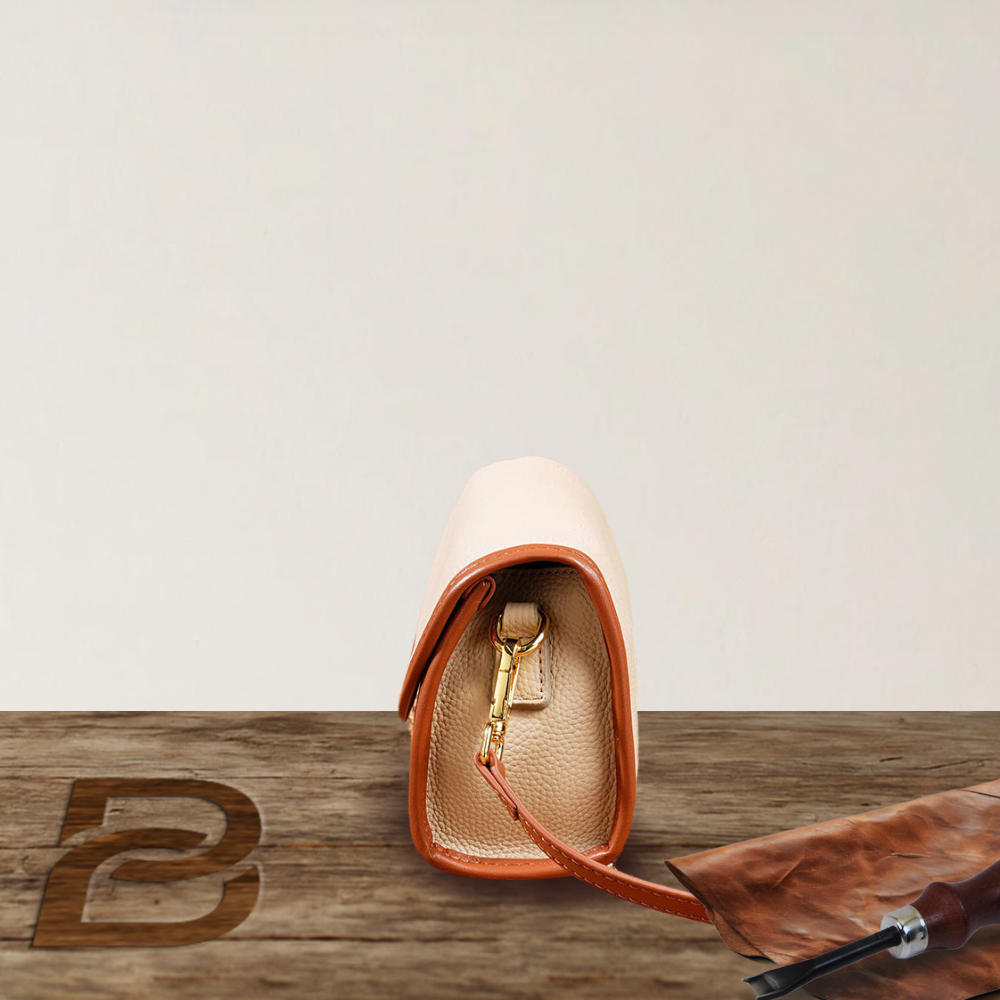 BERK | Chic compact leather baguette crossbody bag