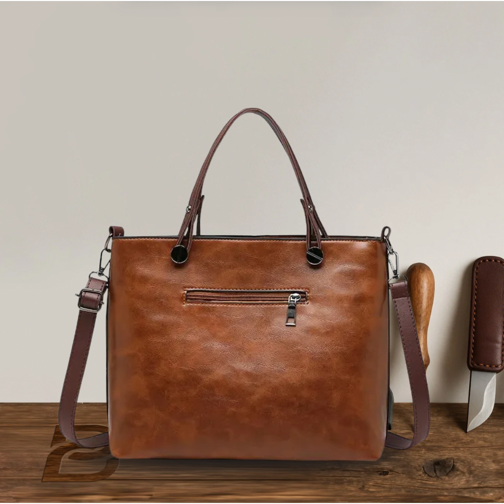 BERK | Vintage Multi-Pocket Leather Shoulder bag