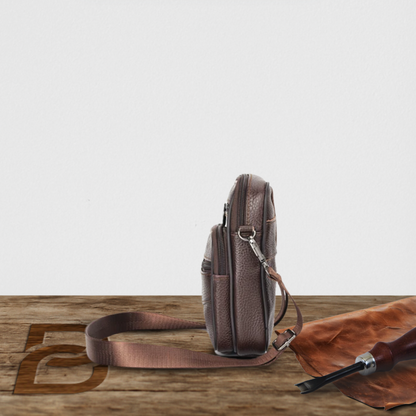 BERK | Compact leather crossbody bag