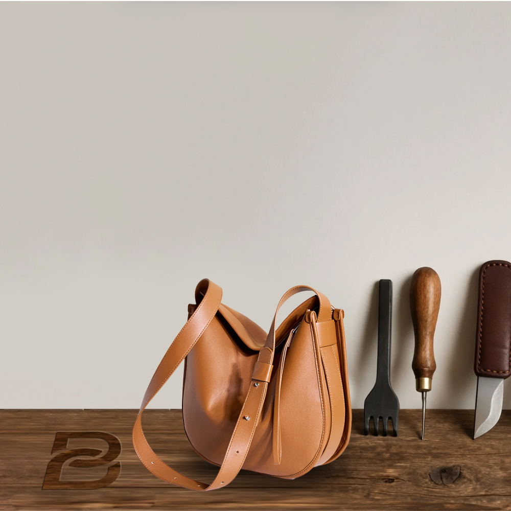 BERK | Classic Curve Leather Shoulder bag