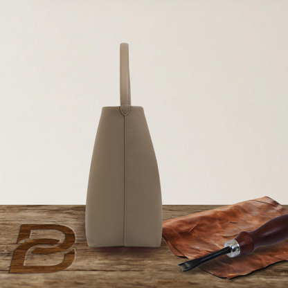 BERK | Leather bucket bag in lazy style