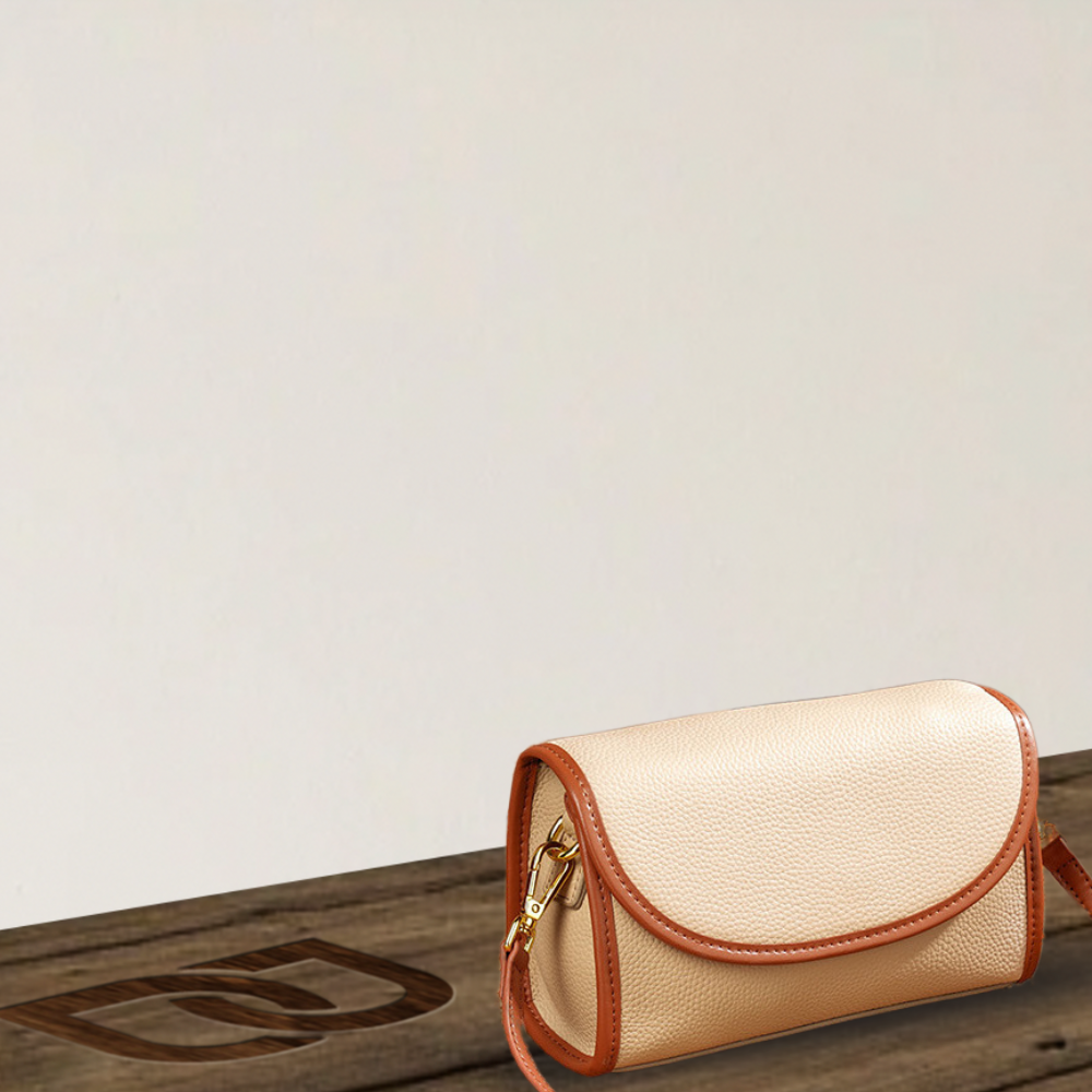 BERK | Chic compact leather baguette crossbody bag