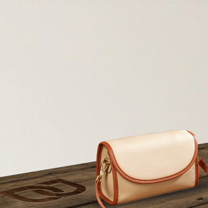 BERK | Chic compact leather baguette crossbody bag