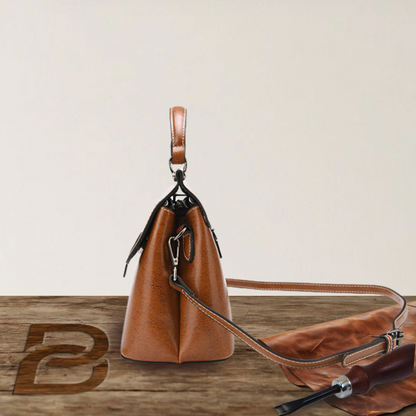 BERK | Elegant satchel made from smooth leather