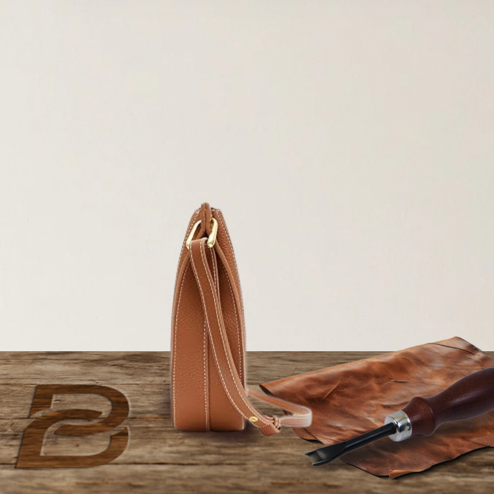 BERK | Crossbody in soft, patterned leather