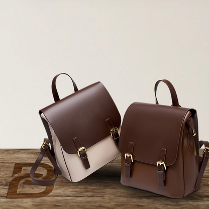 BERK | Two-toned Retro leather backpack