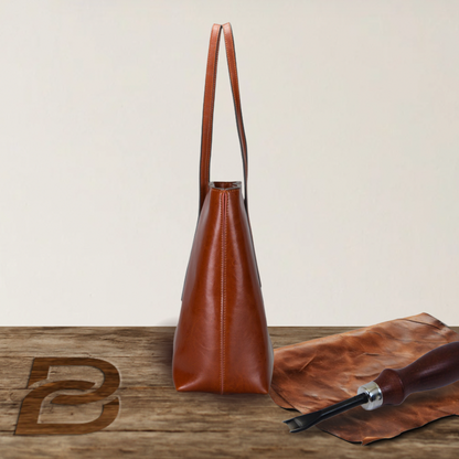 BERK | Shopper bag in classic smooth leather